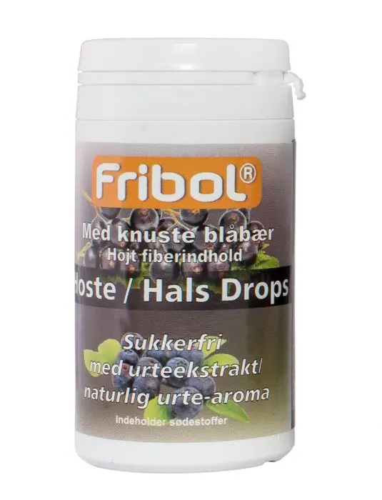 Sukkerfrie Hoste/Hals Drops Blåbær 60g