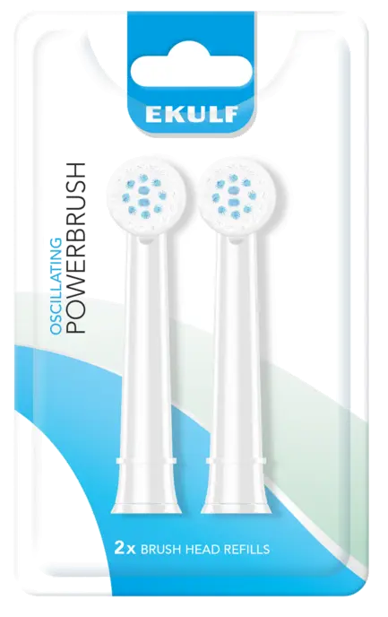 Ekulf PowerBrush White børstehoderefill 2 stk