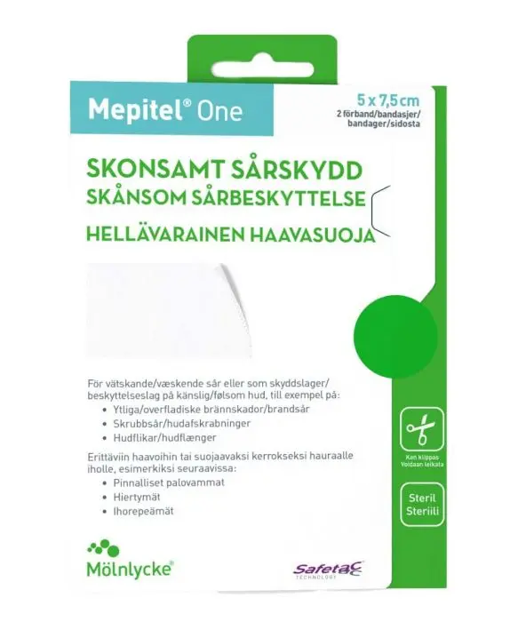 Mepitel One bandasje 5x7,5 cm 2 stk