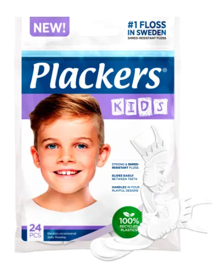 Plackers Kids tanntrådbøyler med tannstikke 24stk