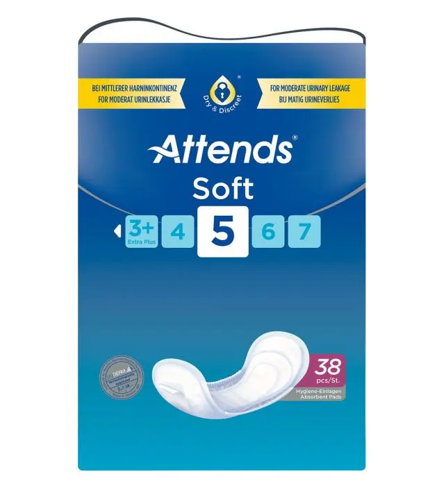Attends Soft 5 bind til urinlekkasje 38 stk