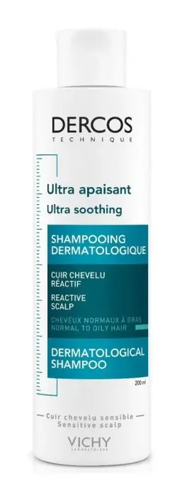 Vichy Dercos Technique Ultra Soothing Sjampo til normalt/fett hår 200ml