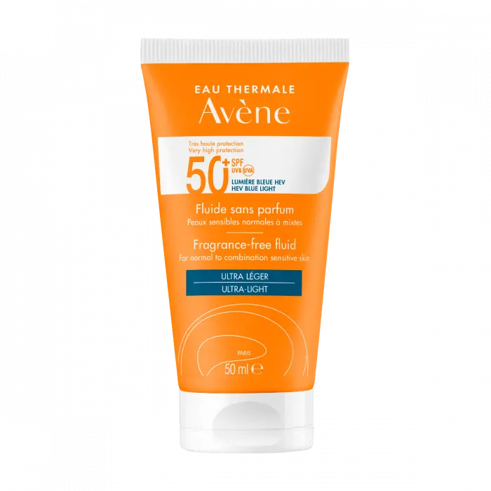 Avène Sun Fluid 50+ solkrem ansikt 50 ml