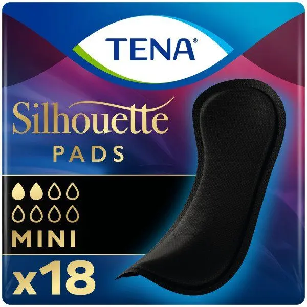 Tena Silhouette Bind Sort Mini 18 stk