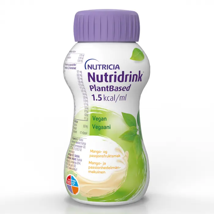 Nutridrink PlantBased næringsdrikk mango- og pasjonsfrukt 4x200 ml