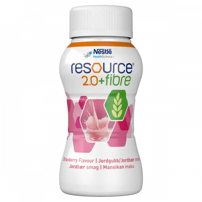 Resource 2,0+Fibre Jordbær 4X200ml