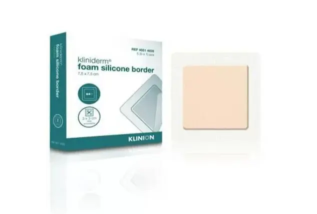 Kliniderm Foam Silikone Border 10x10 cm 5 stk