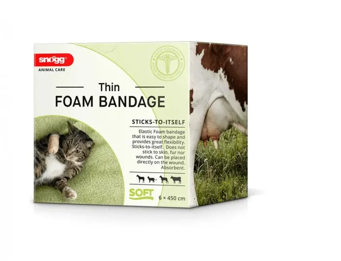 Snøgg Animal Care tynn skumbandasje 6 cm x 4,5 m 1 stk