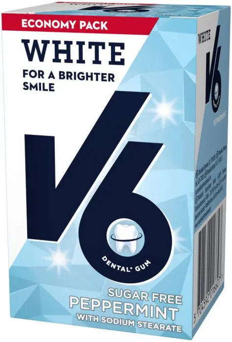 V6 White Peppermint Tyggegummi