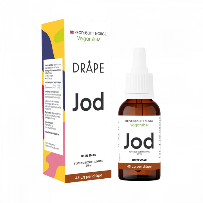 Dråpe flytende jod 45 mcg/dråpe uten smak 30 ml