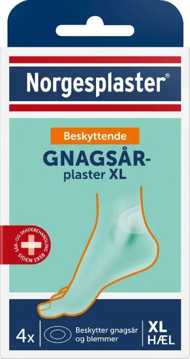 Norgesplaster Beskyttende Gnagsårplaster Hæl str XL 4 stk