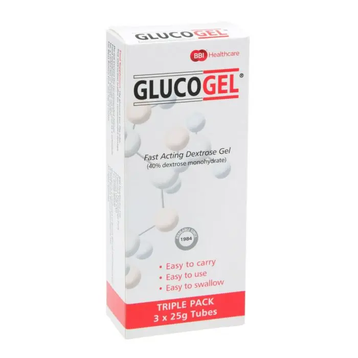 Glucogel hurtigvirkende dekstrosegel 3x25 g