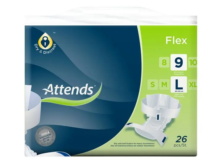 Attends Flex beltebleie 9 str L 26 stk