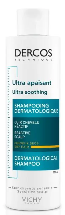 Vichy Dercos Technique Ultra Soothing Sjampo til tørt hår 200ml