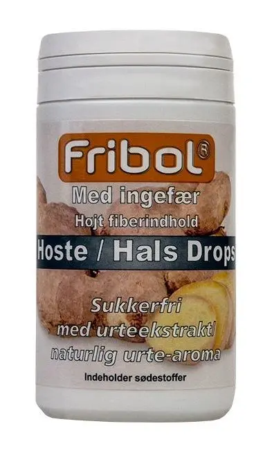 Sukkerfrie Hoste/Hals Drops Ingefær 60g