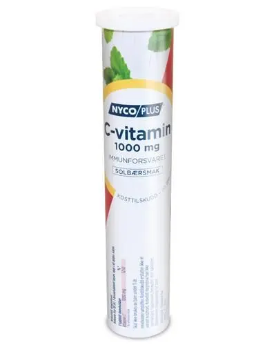 Nycoplus C-vitamin 1000mg brusetabletter solbær 20stk