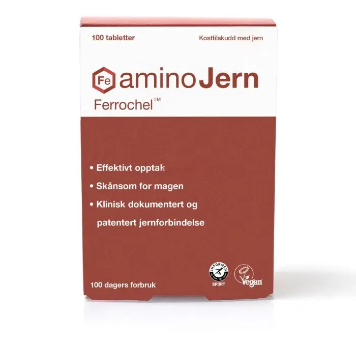 Aminojern Ferrochel 21 mg tabletter 100 stk