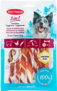 Best friend 3in1 tyggepinne kylling og gulrot 7pk 66g