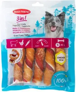 Best friend 3in1 tyggerull kylling og gulrot 5pk 160g