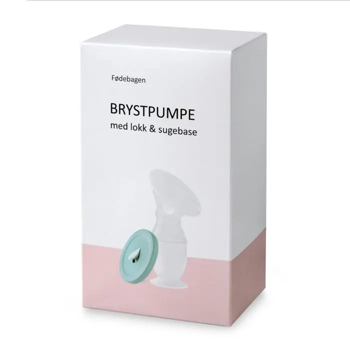 Fødebagen silikonbrystpumpe m/sugebase og lokk 1 stk