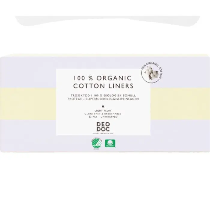 Deodoc 100% Organic Cotton Liners 22 stk