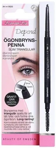 Depend øyenbrynspenn slim triangulær grafitgrå 0,05 g