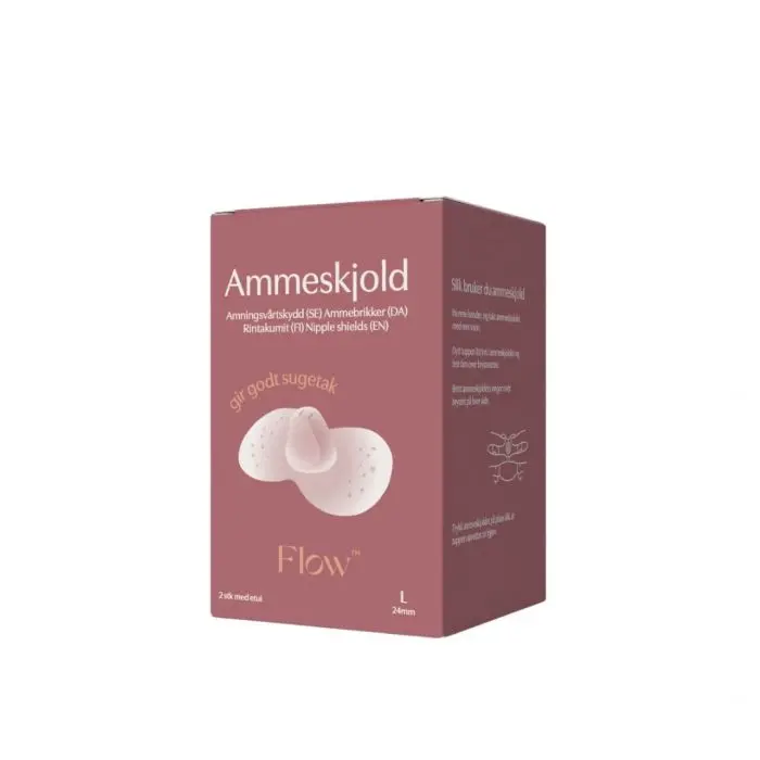 FLOW Ammeskjold i silikon str large 2 stk