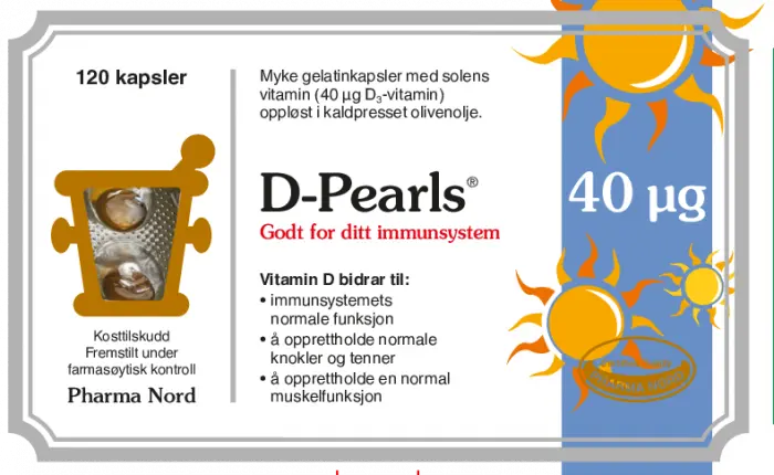 Pharma Nord D-Pearls 40 mcg kapsler 120 stk