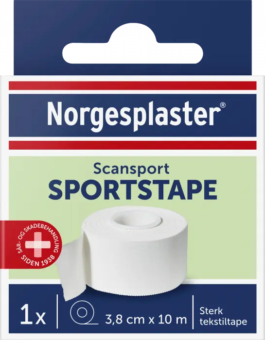 Norgesplaster Scansport Sportstape hvit 3,8 cm x 10 m