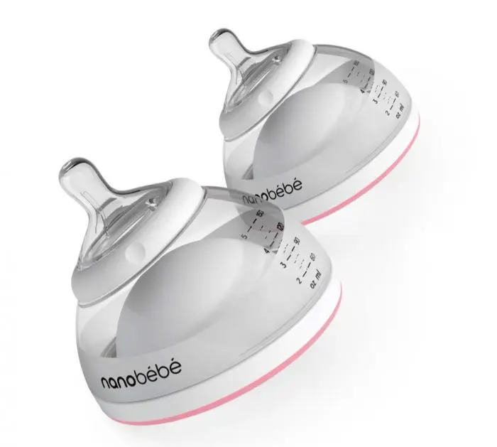 Nanobébé tåteflaske 0 mnd+ rosa 150 ml 2 pk