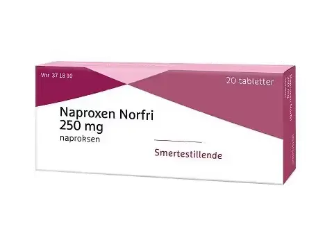 Naproxen Norfri 250 mg tabletter 20 stk