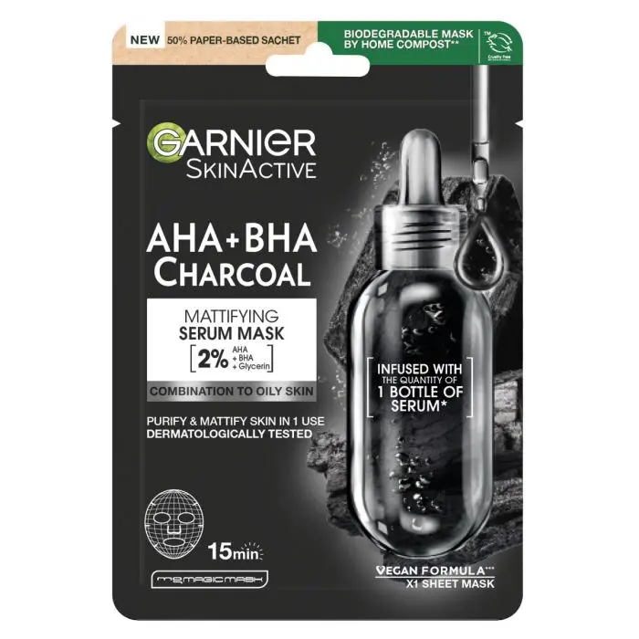 Garnier Skinactive Pure Charcoal Black Tissue Sheet Mask