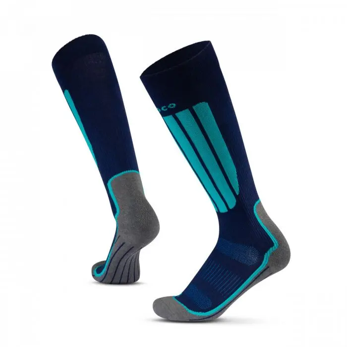 Gococo Compression Skiing kompresjonsstrømpe ull mørkeblå S 1 par