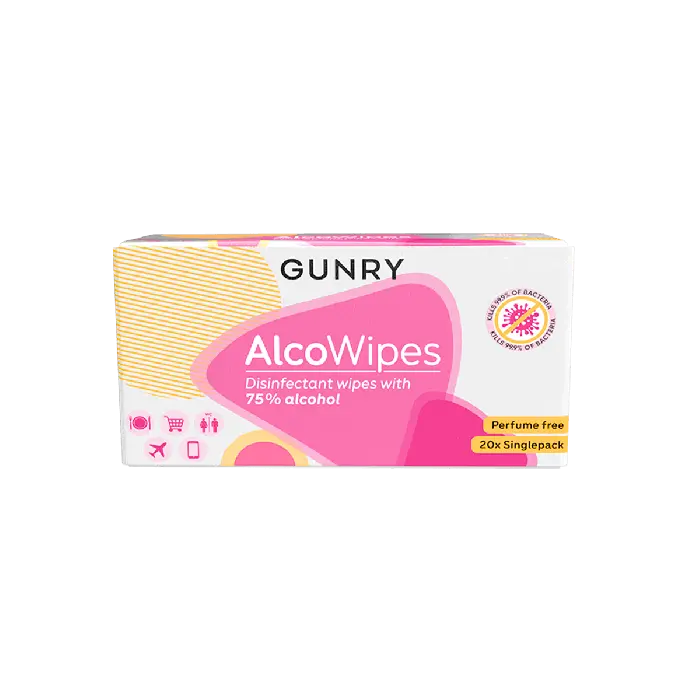 GUNRY AlcoWipes 20 stk