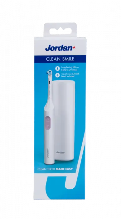 Jordan Clean Smile elektrisk tannbørste rosa 1 stk