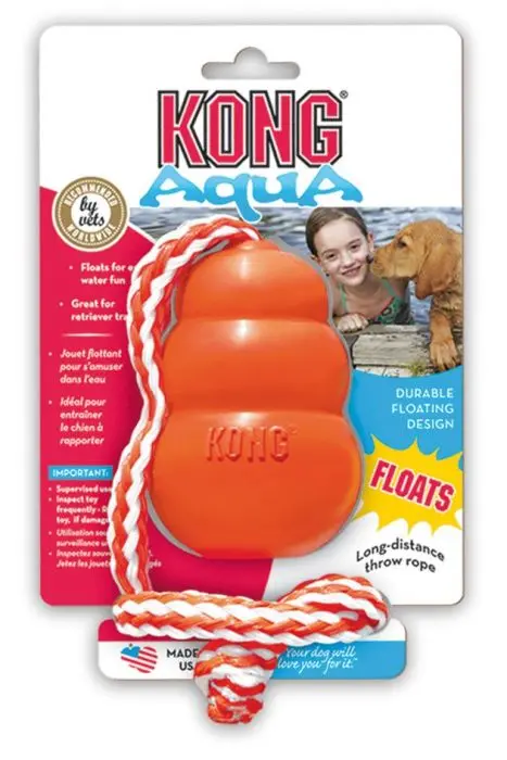 KONG Aqua Med Rep Flytende Hundeleke Oransje M