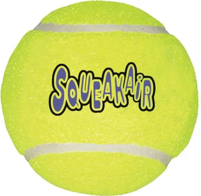 KONG Hundeleke SqueakAir Tennisball Gul L