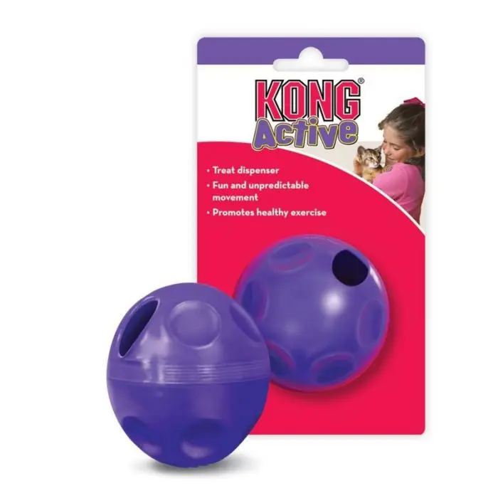 KONG Katteleke Treat Ball Aktiveringsleke Blå 7 X 8 cm
