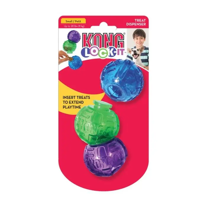 KONG Lock It 3 pk Aktiveringsleke Hundeleke Mix S