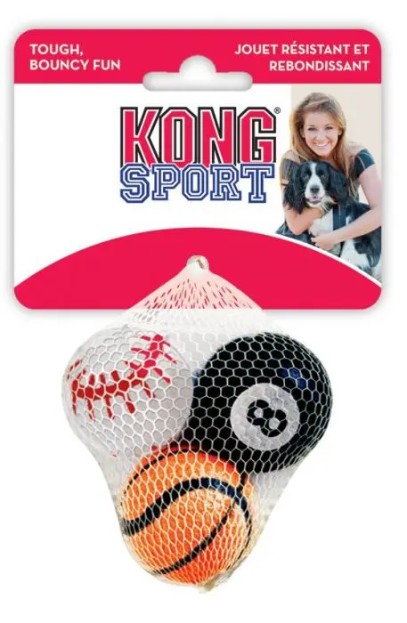 KONG Sport Balls 3 pk Hundeleke Flerfarget M