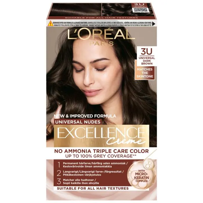 L'Oréal Paris Excellence Universal Nudes 3U Universal Dark Brown 192ml