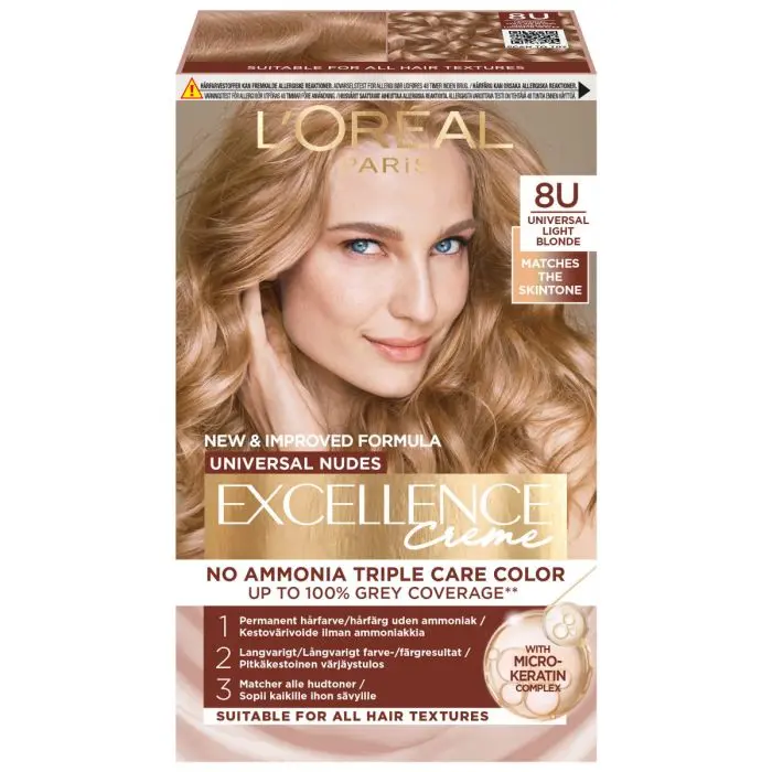 L'Oréal Paris Excellence Universal Nudes 8U Universal Light Blonde 192ml