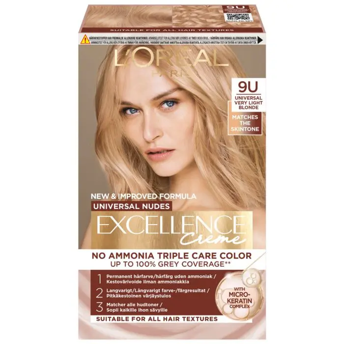 L'Oréal Paris Excellence Universal Nudes 9U Universal Very Light Blonde 192ml