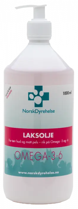 Norsk Dyrehelse lakseolje hund og katt 1000 ml