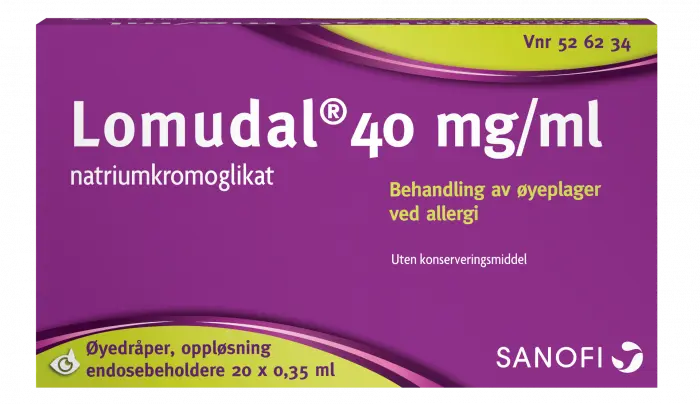 Lomudal 40 mg/ml øyedråper endosebeholdere 20 stk