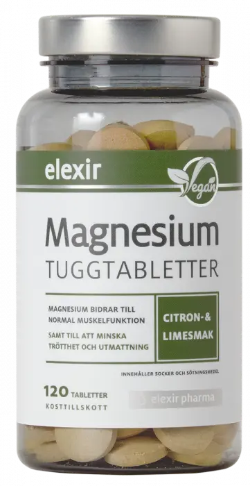 Elexir Pharma magnesium tugg 120 tabletter