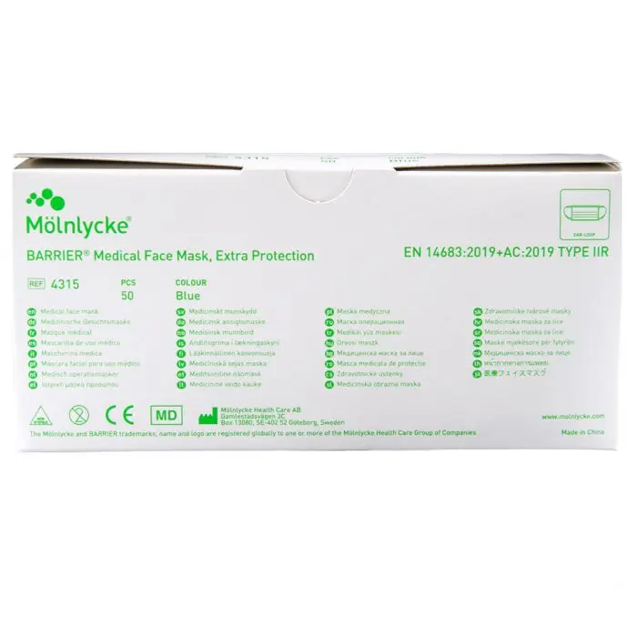 Mölnlycke Munnbind Type IIR 50 stk Blå