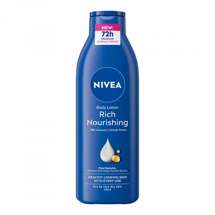 NIVEA Body Lotion Rich Nourishing Milk 250 ml NY!