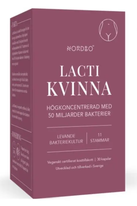 Nordbo LactiKvinna 50 milliarder 30 kapsler