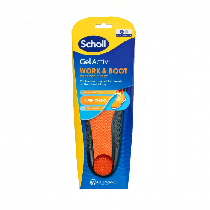 Scholl Gel Activ Work & Boot innleggssåle Small 1 par